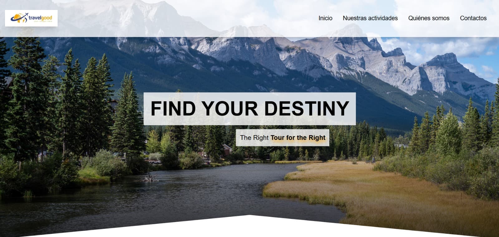 Captura del proyecto Turismo Aventura
