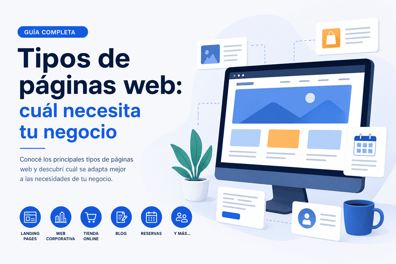 Tipos de páginas web para empresas y emprendedores